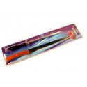 Long knife for ham and sharpener in plastic box